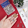 50Pcs 5 Style Tibetan Style Alloy Pendants TIBEP-SC0002-37-3