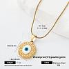304 Stainless Steel Enamel Evil Eye Pendant Necklaces for Men Women AL3991-2-1