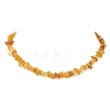 Natural Amber Chip Beaded Necklaces for Women NJEW-JN05871-2