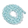 Opaque Solid Color Electroplate Glass Beads Strands EGLA-N013-P8mm-B11-2