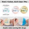 21Pcs 3 Colors Mirror Effect Acrylic Birthday Cupcake Insert Card Decoration AJEW-SP0001-67A-2
