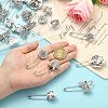 26Pcs 13 Styles Antique Silver Alloy Brooch JEWB-CJ0001-89-4