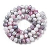 Faceted Electroplated Glass Beads Strands GLAA-C023-02-B05-2