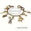Vintage Alloy Hairdresser Tool Multi Charm Bracelets WGD715F-01-4