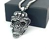 Punk Retro 304 Stainless Steel Skull Pendant Necklaces for Men LS-CH2571-1