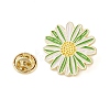 Flower Golden Enamel Pins JEWB-K012-07C-G-3