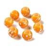 Spray Painted ABS Plastic European Beads KY-G033-01B-02-1