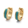 Ion Plating(IP) 304 Stainless Steel Enamel Hoop Earrings EJEW-P300-03G-5