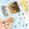 200Pcs 4 Colors Tibetan Style Alloy Glue-on Flat Pad Bails FIND-SP0001-84-3