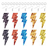 DIY Imitation Leather Lightning Bolt Dangle Earring Making Kits DIY-TA0010-70B-2