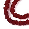 Frosted Transparent Glass Beads Strands GLAA-N016-4mm-26-4