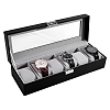6-Slot PU Leather Watch Storage Boxes LBOX-WH0007-002A-1