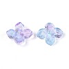 Baking Paint Transparent Glass Bead Caps DGLA-N014-04B-2