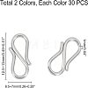 Unicraftale 304 Stainless Steel S Hook Clasps STAS-UN0010-03-5