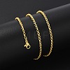 Brass Double Link Chains Necklaces for Women NJEW-D302-37G-2