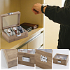 3-Slot Wooden Watch Display Cases with Glass Window Lid and Velvet Pillow Inside CON-WH0043-306B-3