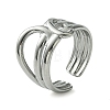 Non-Tarnish 304 Stainless Steel Open Cuff Ring RJEW-L110-002P-1