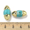 Rack Plating Brass Beads KK-C049-04C-G-3