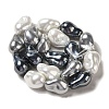 Electroplated Shell Pearl Beads Strands BSHE-M035-01A-03-2
