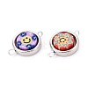 Polymer Clay Beads with CCB Plastic Frame Connector Charms CLAY-T022-35M-04-2