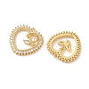 Brass Micro Pave Cubic Zirconia Pendants KK-Z136-36G-2