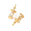 SHEGRACE Brass Micro Pave Clear Cubic Zirconia Pendants XGRQ4N458-714G-2
