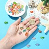 45Pcs 9 Colors Electroplate Transparent Glass Beads EGLA-YW0005-62-5