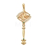 Brass Micro Pave Cubic Zirconia Big Pendants X1-KK-B147-04G-10-1
