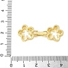 Brass Micro Pave Clear Cubic Zirconia Fold Over Clasps KK-P290-20G-3