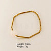 304 Stainless Steel & Nuggets Natural Rose Quartz Beaded Stretch Bracelets for Women WG78C83-01-1
