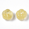 Transparent Spray Painted Glass Beads GLAA-N035-07A-D02-3