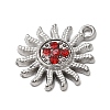 304 Stainless Steel Micro Pave Rhinestone Charms STAS-G369-05P-2