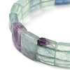 Natural Fluorite Gemstone Stretch Bracelets BJEW-F406-B06-6