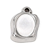 304 Stainless Steel Pendant Cabochon Settings SA-CBA9B1E-01E-P-1