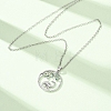 Brass Pave Green Cubic Zirconia Ring with Dinosaur Pendant Necklaces for Women NJEW-C120-01P-2