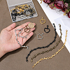 16Pcs Heart Zinc Alloy Hat Chian and Pendant Decorations HJEW-PH02429-3