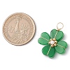 Dyed Natural Malaysia Jade Clover Pendants PALLOY-JF03180-05-2