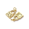 Brass Micro Pave Clear Cubic Zirconia Pendants KK-A270-03G-G-2
