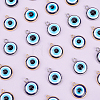 32Pcs 2 Colors Opaque Resin Evil Eye Pendants RESI-AR0001-21-4