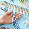 12 Strands 12 Colors Handmade Polymer Clay Beads Strands CLAY-CW0001-06-5