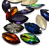 Faceted Horse Eye Glass Pointed Back Rhinestone Cabochons RGLA-A011-13x27mm-SM-2