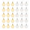 100Pcs 2 Colors Brass Stamping Blank Tag Charms KK-AR0002-51-1