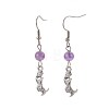 Natural Mixed Stone Dangle Earrings EJEW-JE02887-2