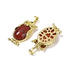 Natural Red Jasper Pendant KK-F887-02G-19-2