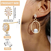 10Pcs Brass Clear Cubic Zirconia Stud Earring Findings KK-BC0008-76-2