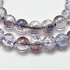 Electroplate Synthetic Crackle Quartz Bead Strands EGLA-J067-8mm-HR05-3