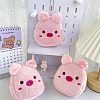 Cartoon Pig Plush Cloth Wallets PW-WGE8550-01-3