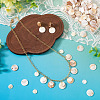 200Pcs 2 Styles Natural Freshwater Shell Disc Charms BSHE-TA0001-33-7