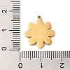 Ion Plating(IP) 304 Stainless Steel Enamel Pendants STAS-Q301-08G-3