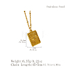 Stainless Steel Crystal Rhinestone Evil Eye Pendant Necklaces ON3045-1-2
